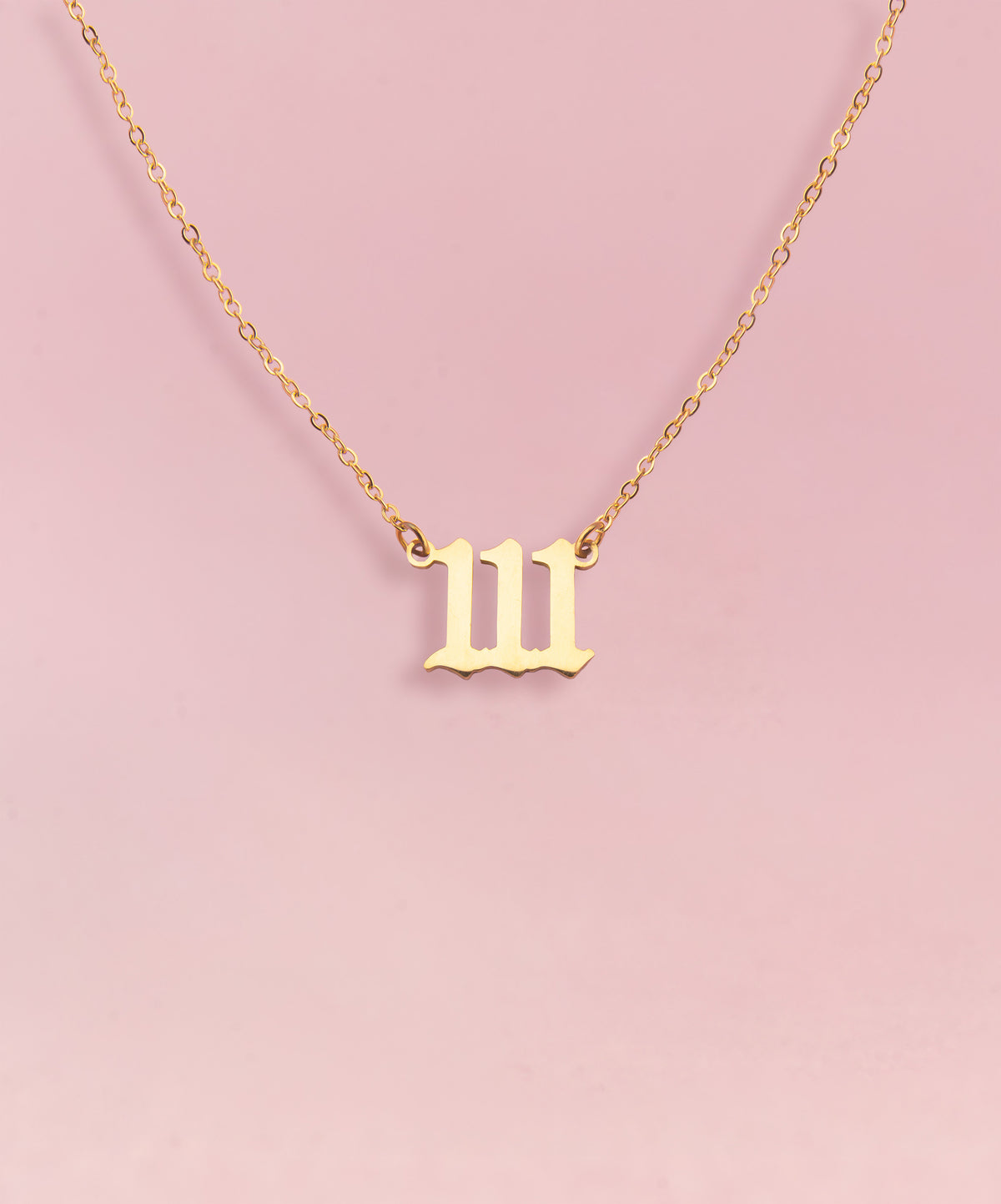 ANGEL Number Necklace Gold