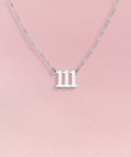 ANGEL Number Necklace Silver