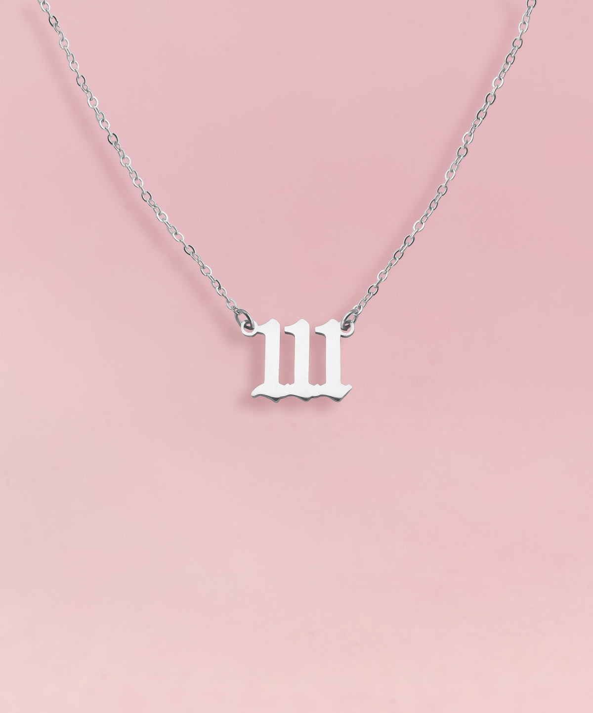 ANGEL Number Necklace Silver