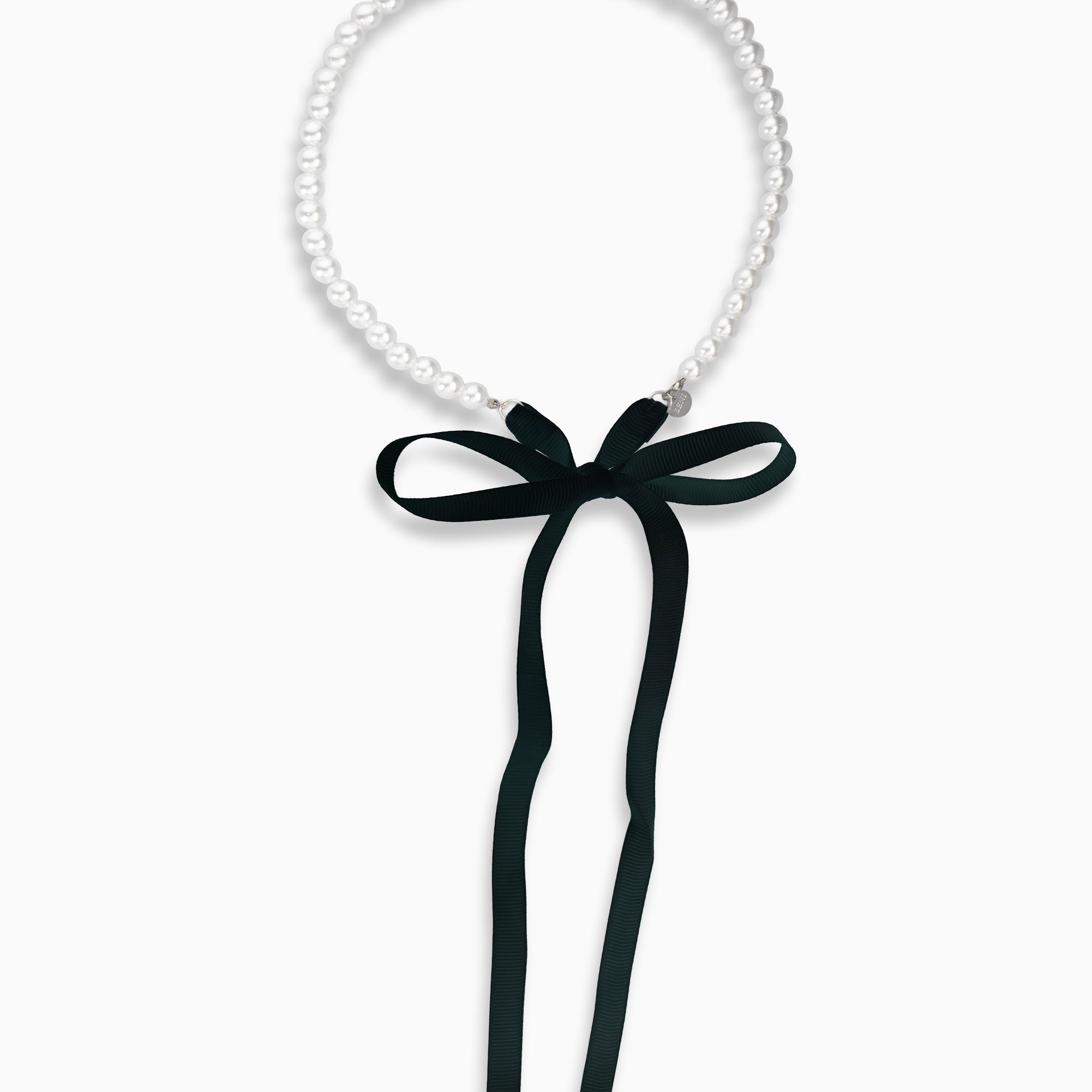 Pearl Mist Ribbon Necklace