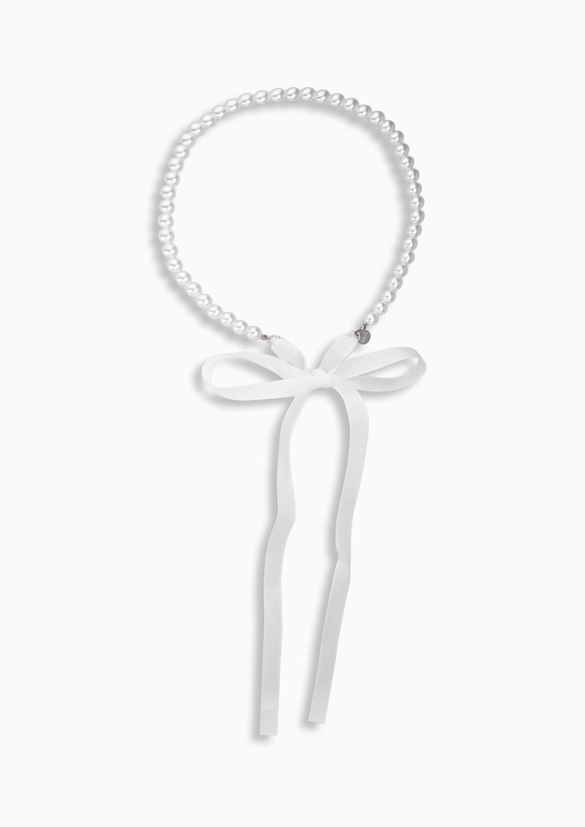 Pearl Mist Ribbon Halsband