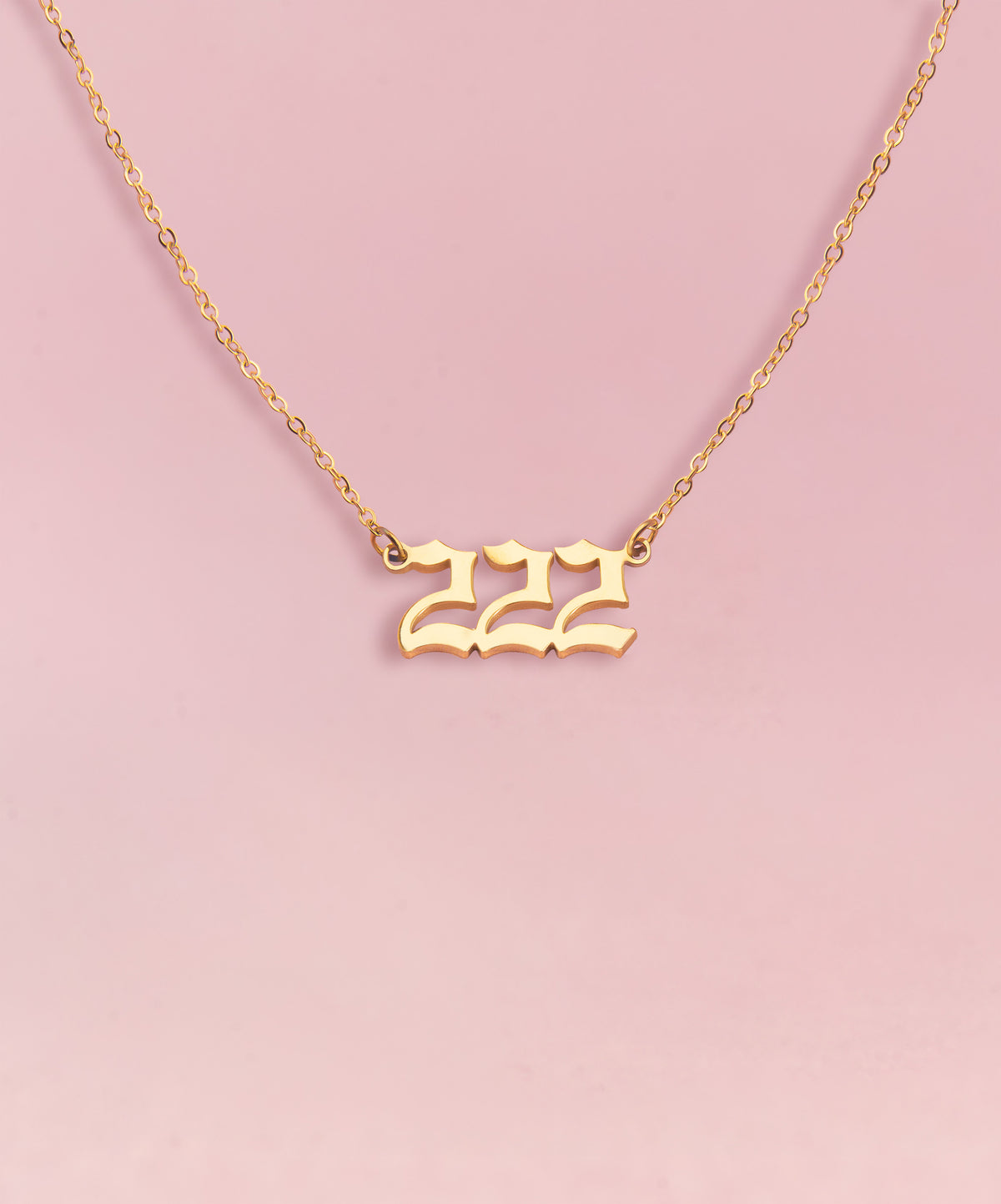ANGEL Number Necklace Gold
