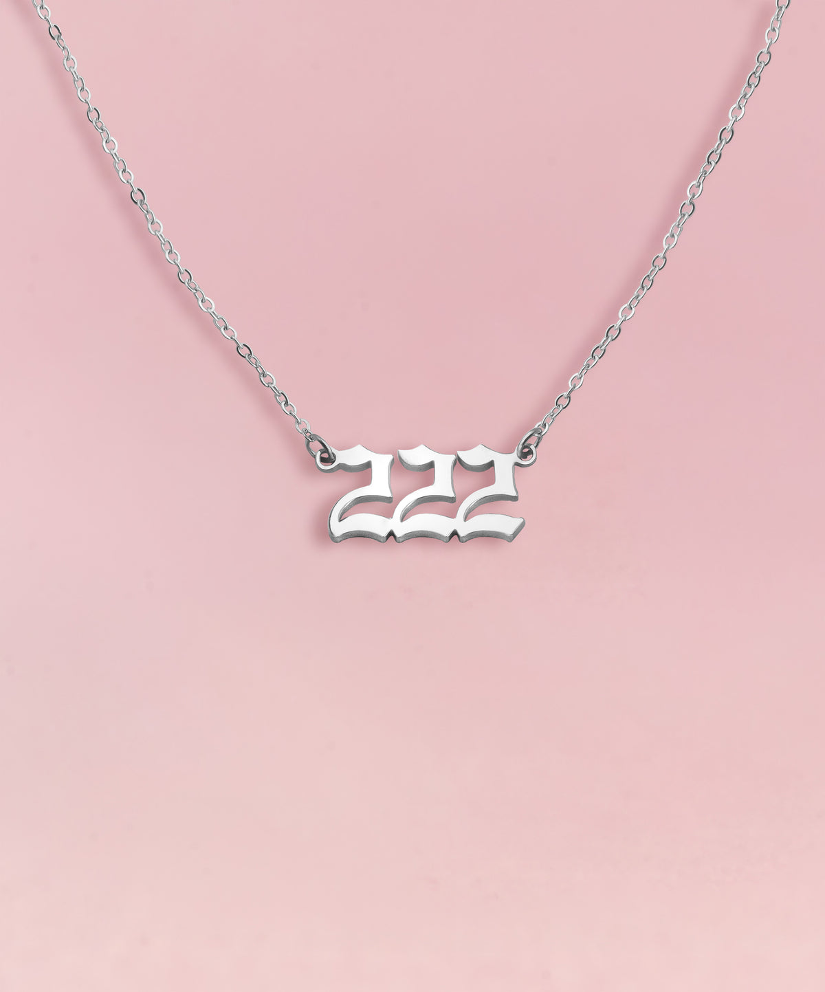 ANGEL Number Necklace Silver