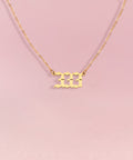 ANGEL Number Necklace Gold