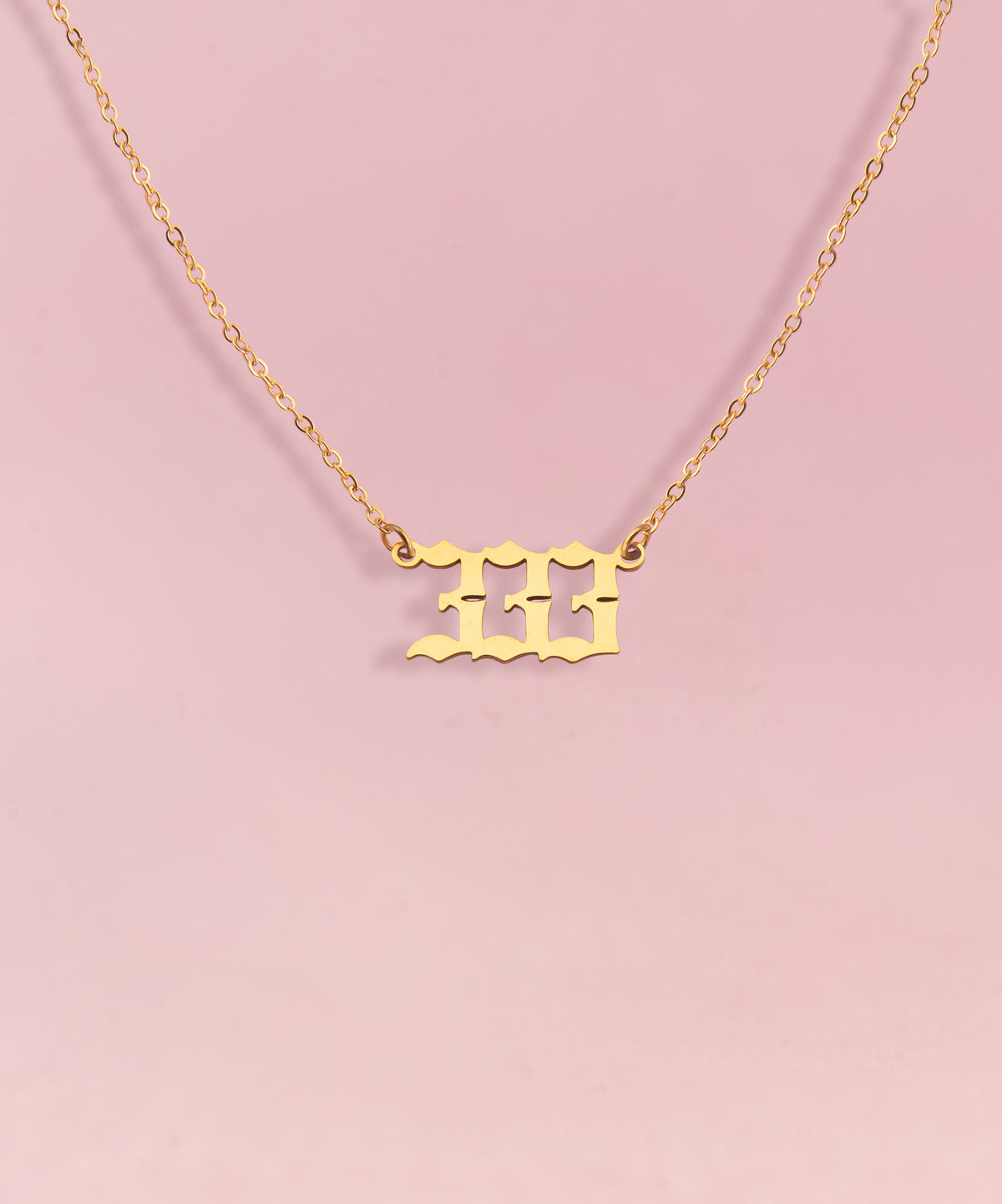 ANGEL Number Necklace Gold