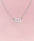 ANGEL Number Necklace Silver