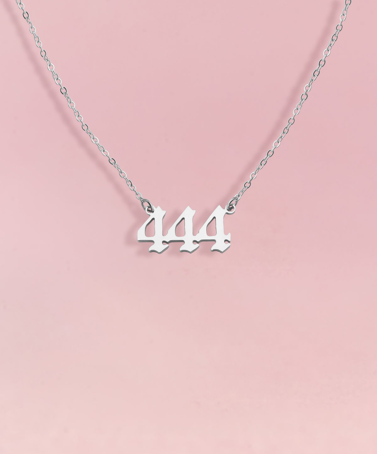 ANGEL Number Necklace Silver