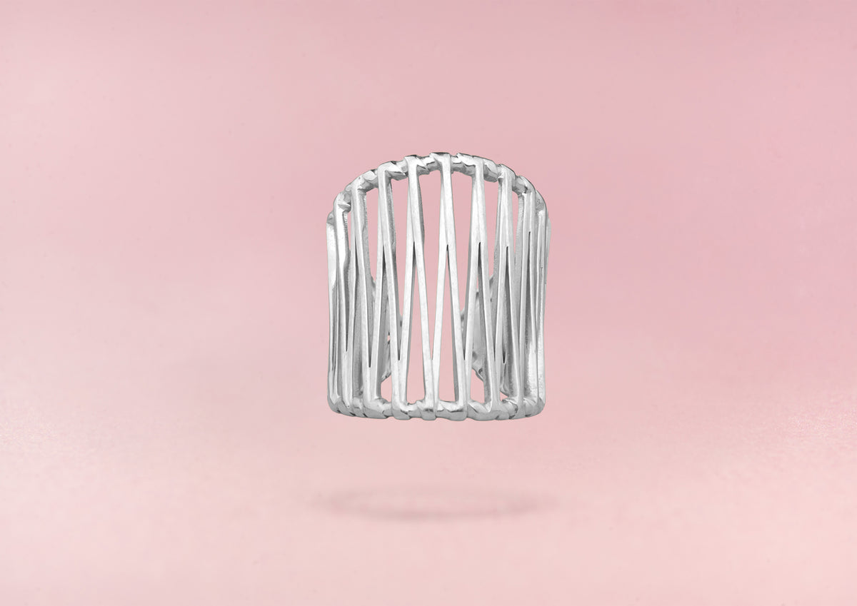 OUTLINE Adjustable Ring Silver