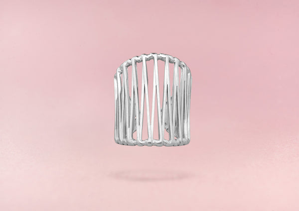 OUTLINE Adjustable Ring Silver