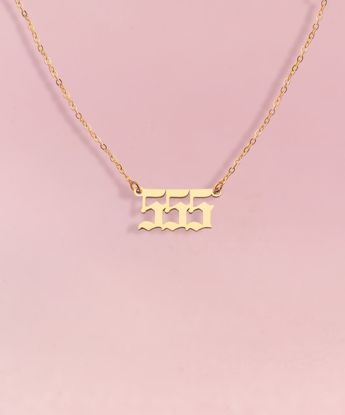 ANGEL Number Necklace Gold