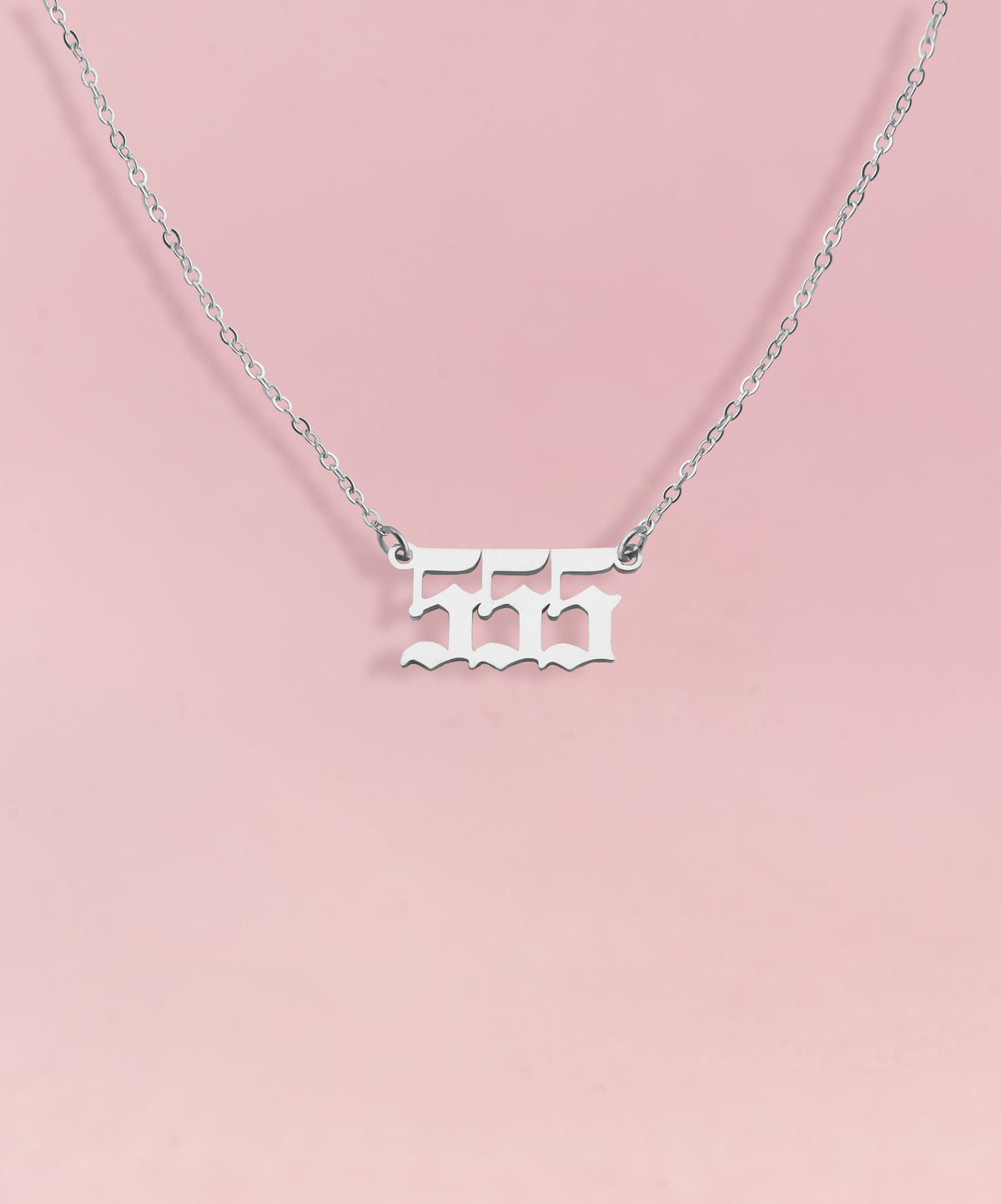 ANGEL Number Necklace Silver