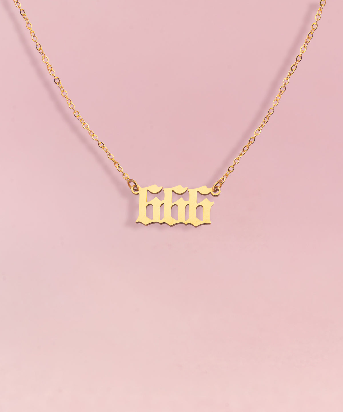 ANGEL Number Necklace Gold