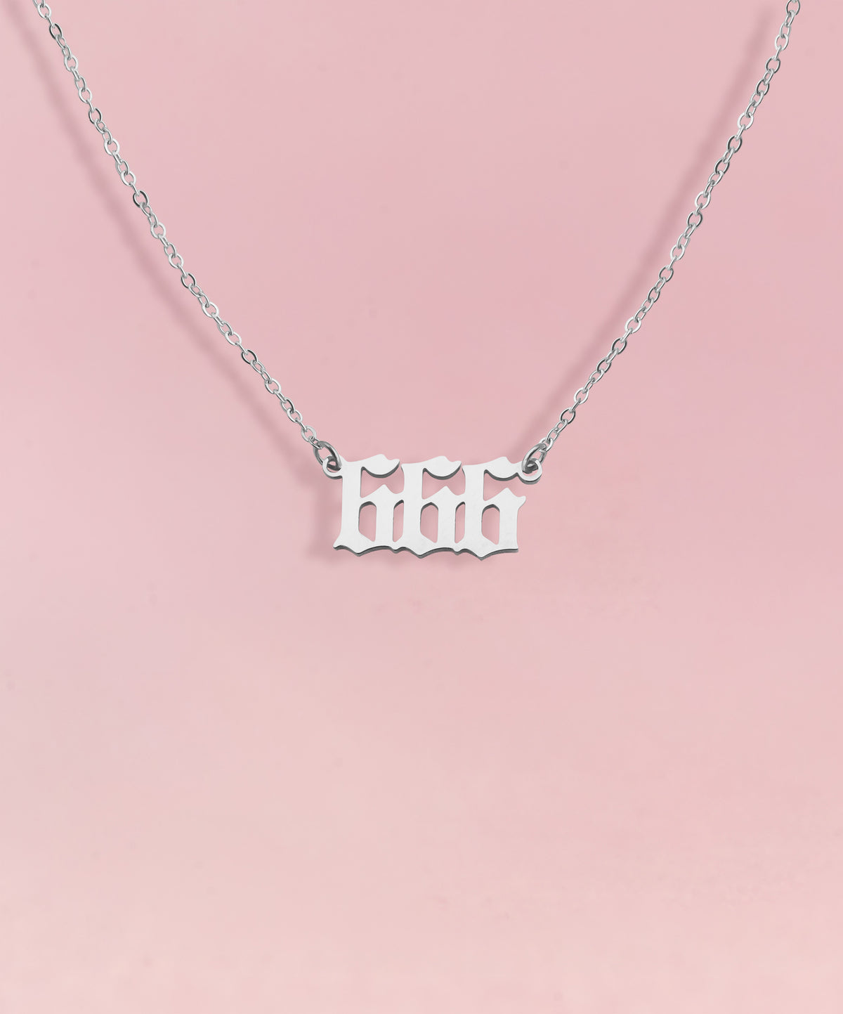 ANGEL Number Necklace Silver