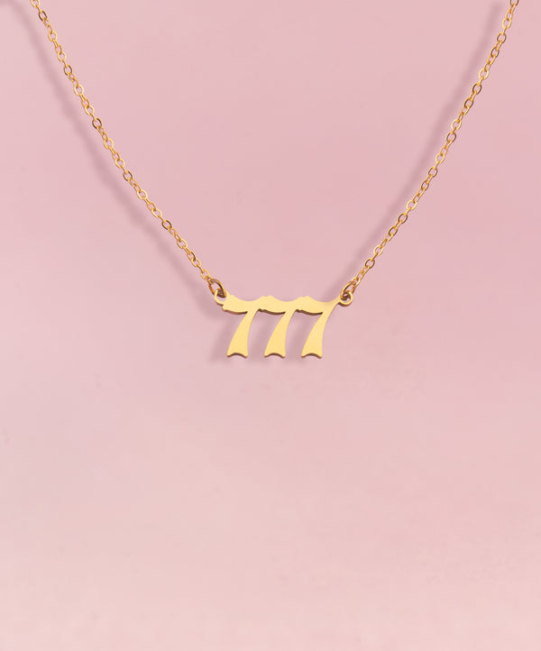 ANGEL Number Necklace Gold
