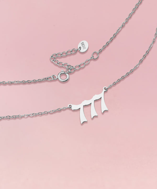 ANGEL Number Necklace Silver