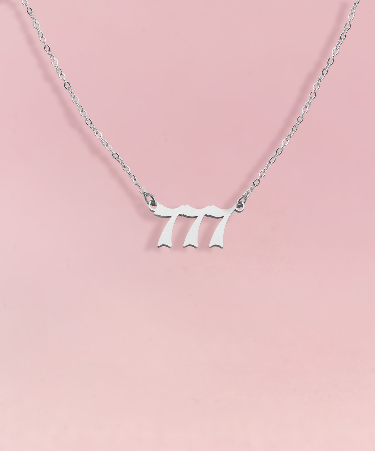 ANGEL Number Necklace Silver