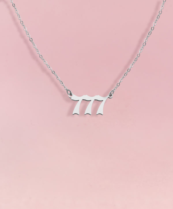 ANGEL Number Necklace Silver