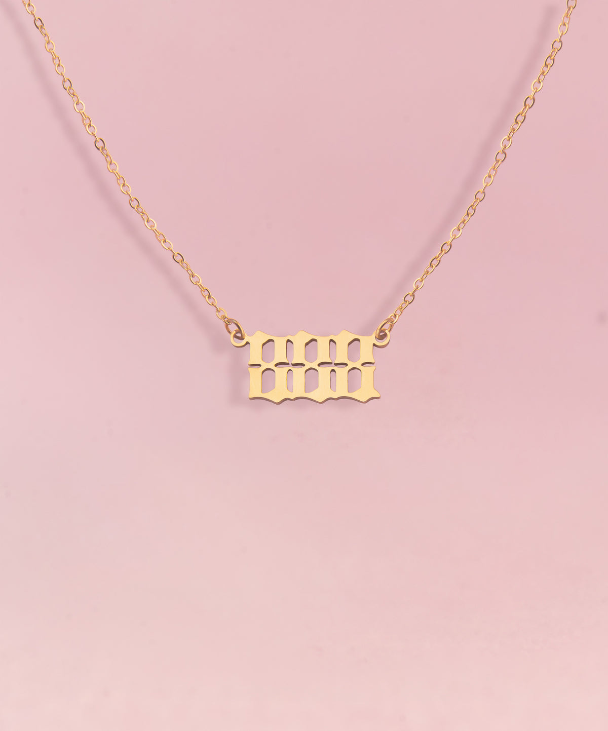 ANGEL Number Necklace Gold