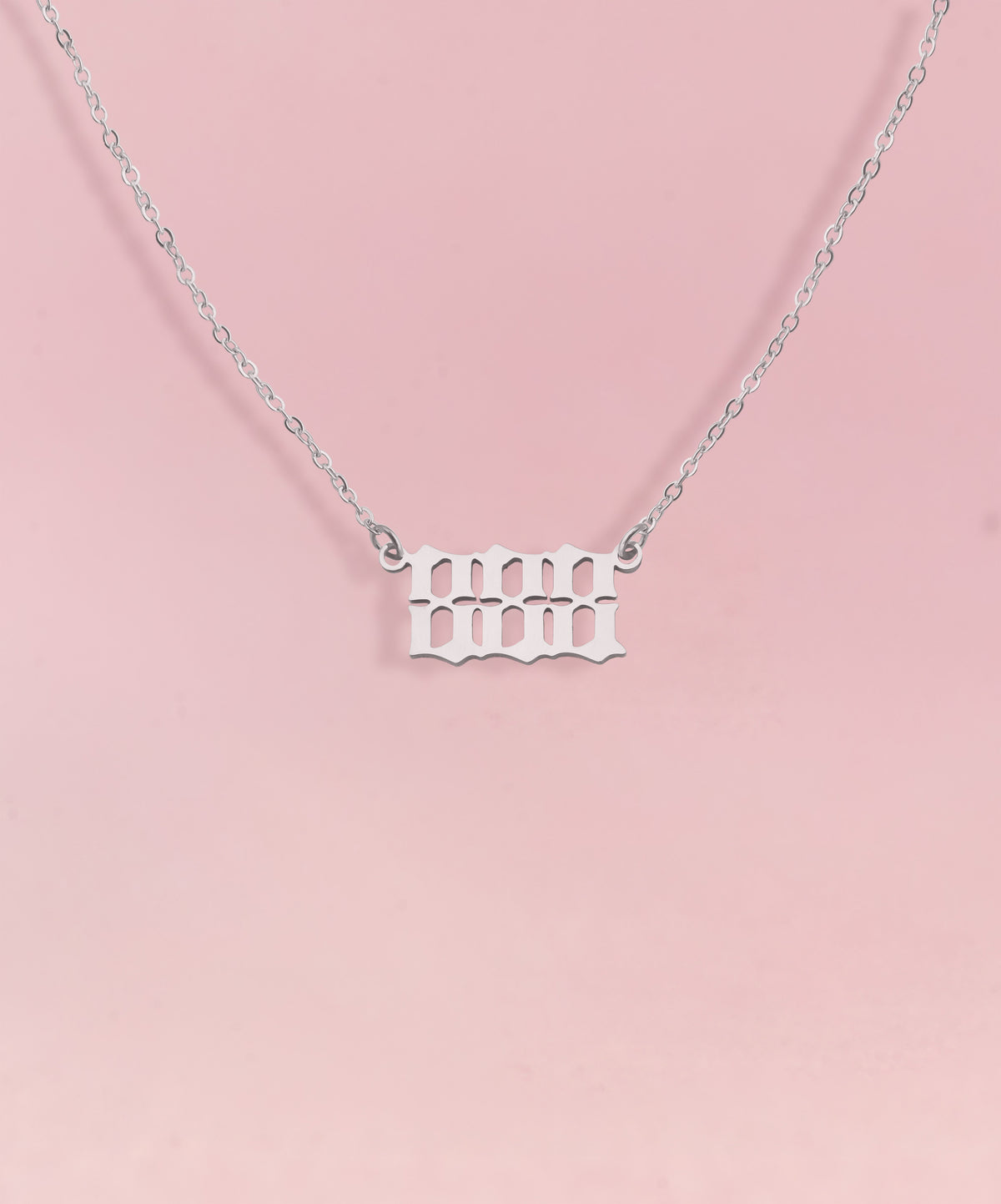 ANGEL Number Necklace Silver