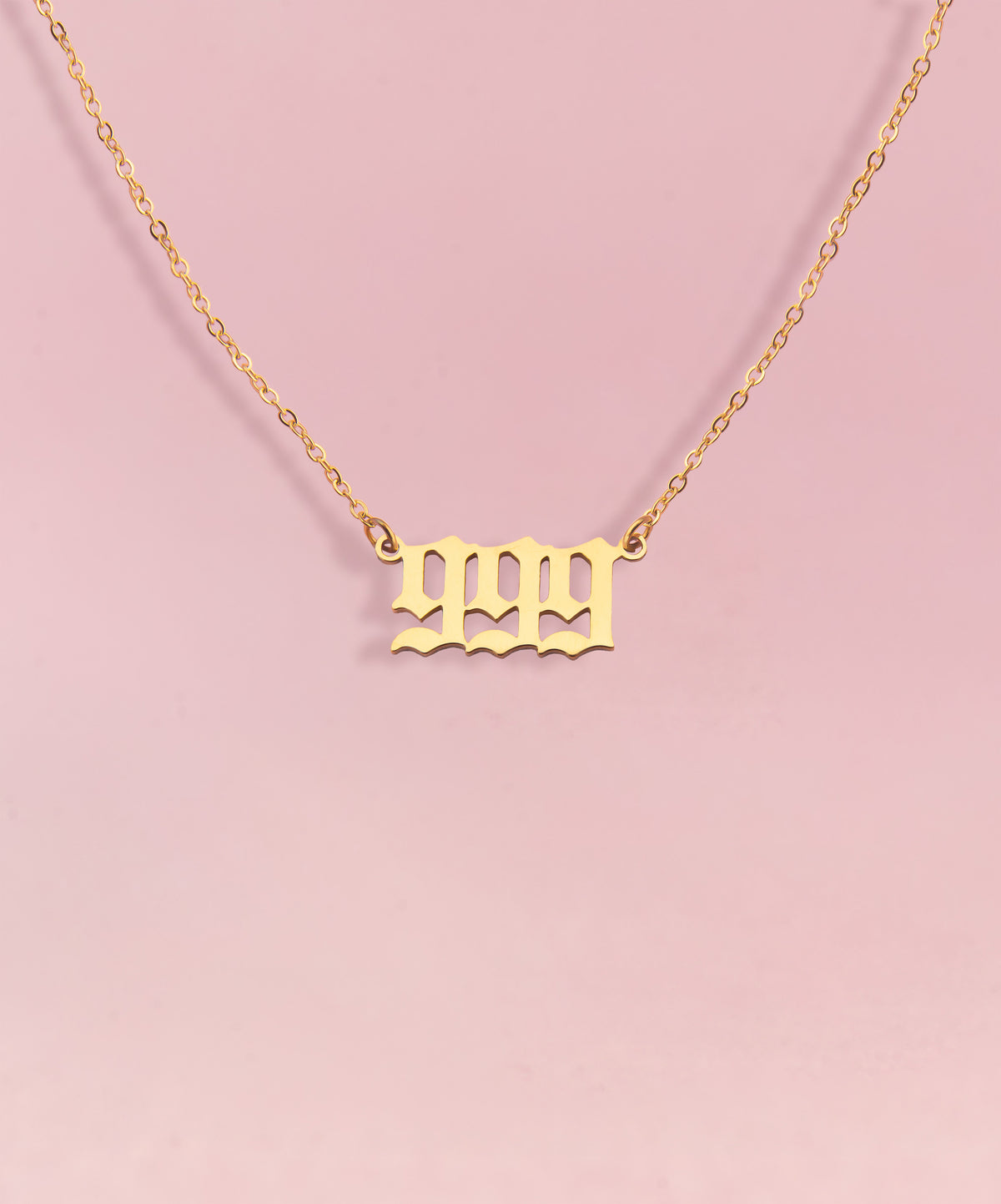 ANGEL Number Necklace Gold
