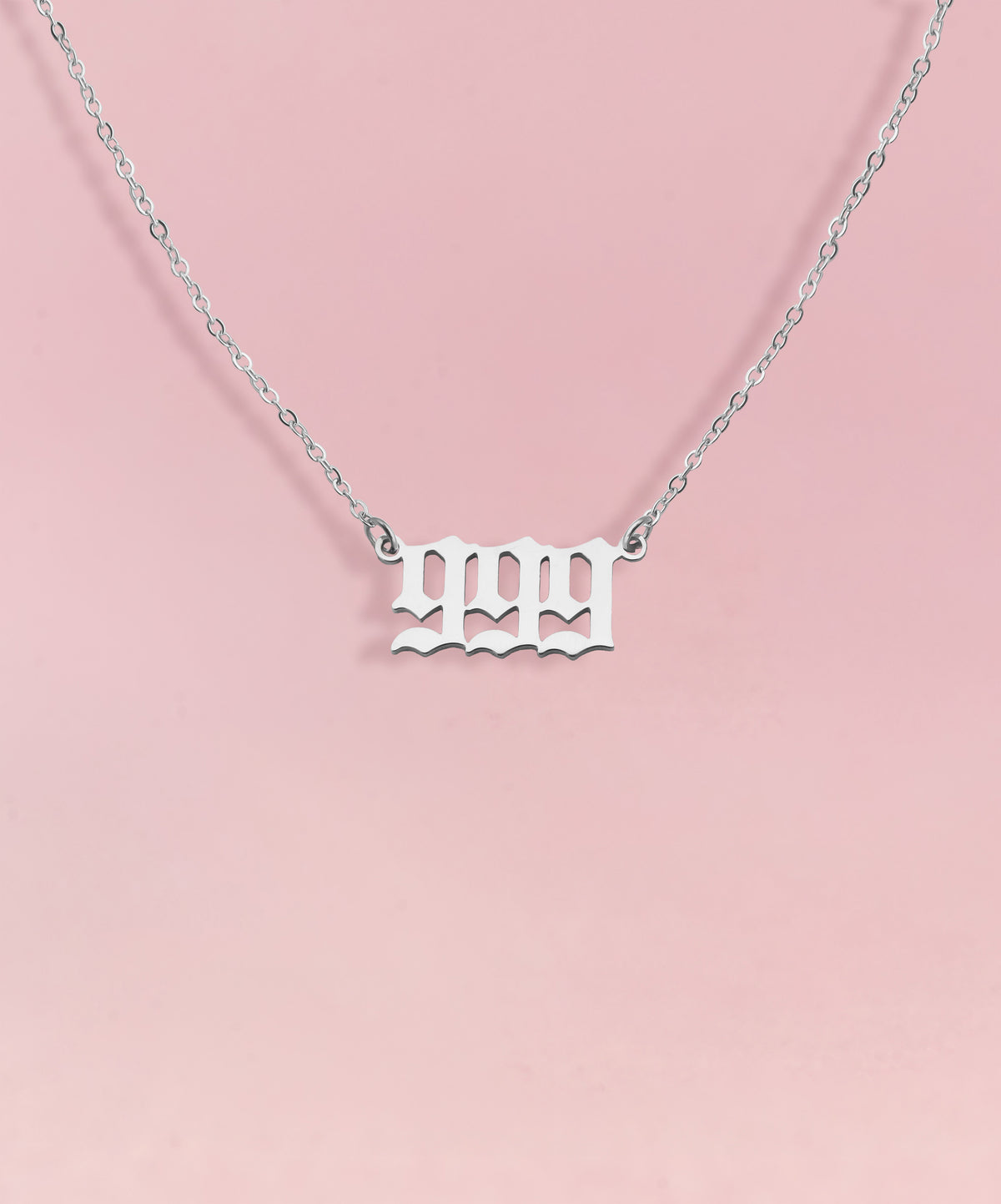 ANGEL Number Necklace Silver