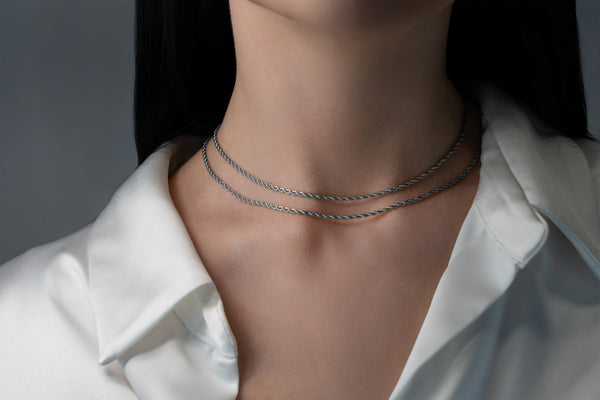 BALANCE TWIST Necklace Silver