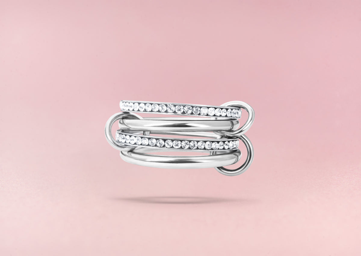 CRYSTAL ORBIT Ring Silver