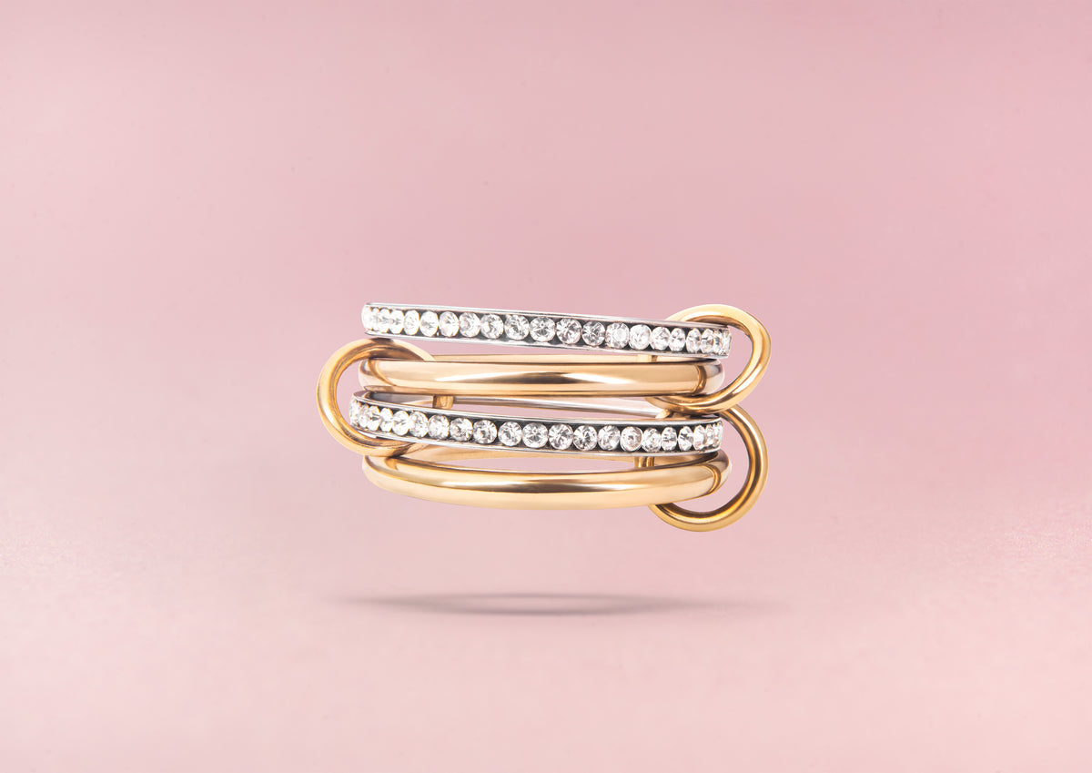 CRYSTAL ORBIT Ring Gold