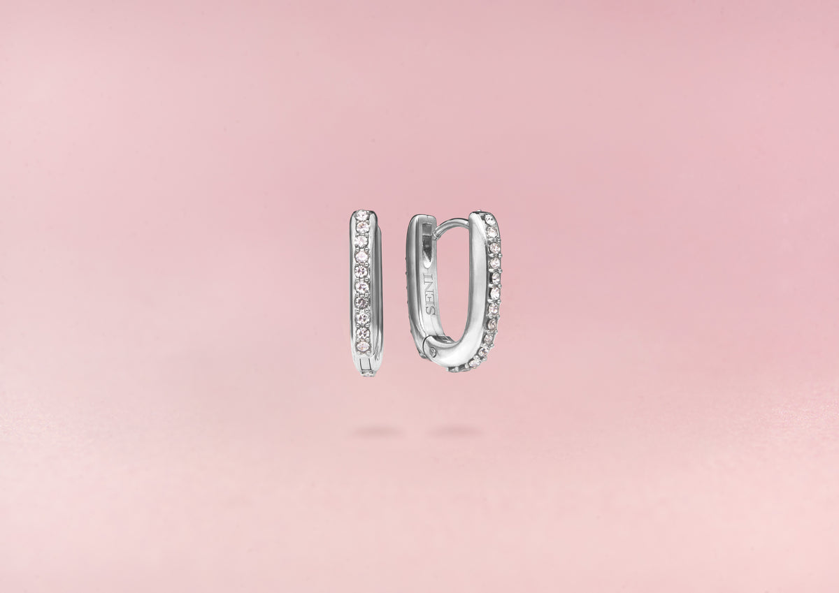 CRYSTAL FALL Earring Silver