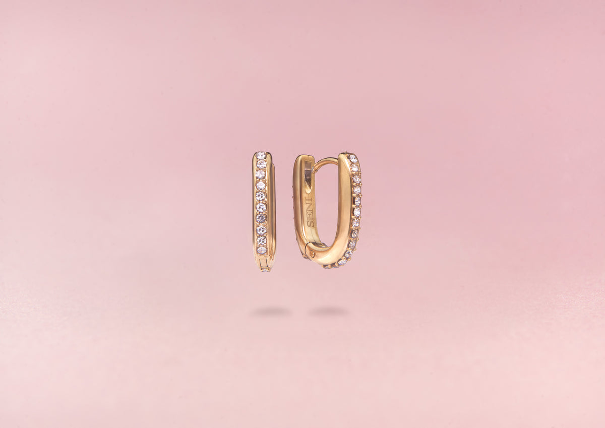 CRYSTAL FALL Earring Gold